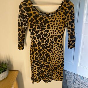 Divided cheetah print top
